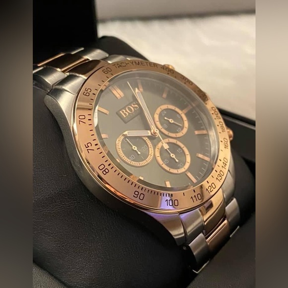 HB1513339 - Hugo Boss Men’s Ikon Two-Tone Chronograph Watch - Picture 3 of 11